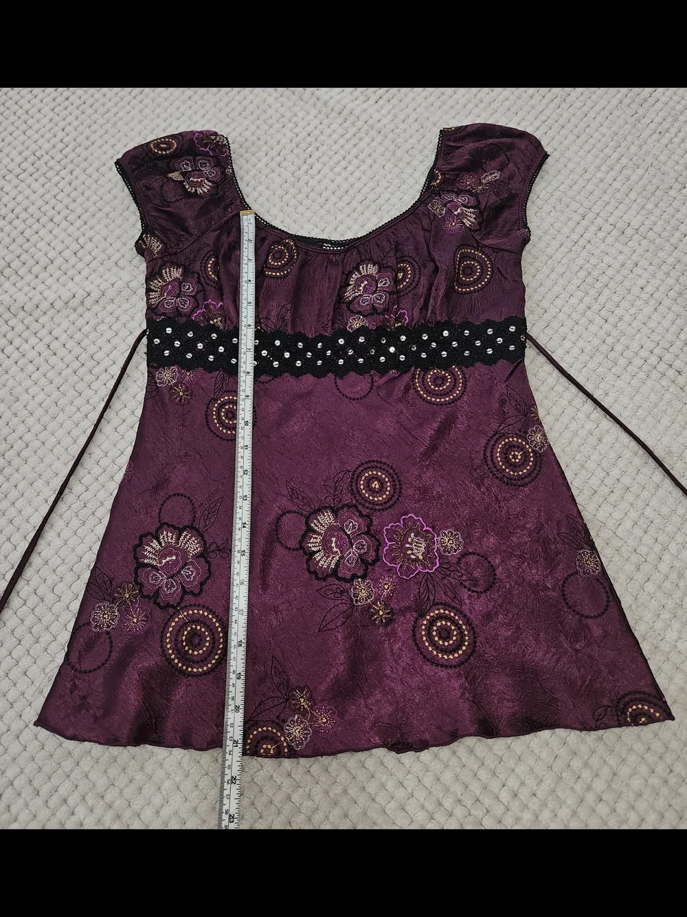 Y-2K Style Dark Purple Womens Top - Picture 5 of 5